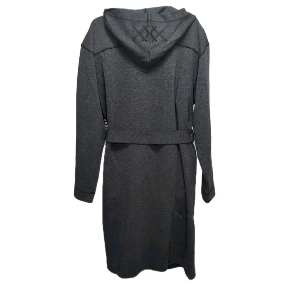 Rhone Hooded Belted Wrap Robe Mens Size S/M Black Heather Midweight NEW NWT $168